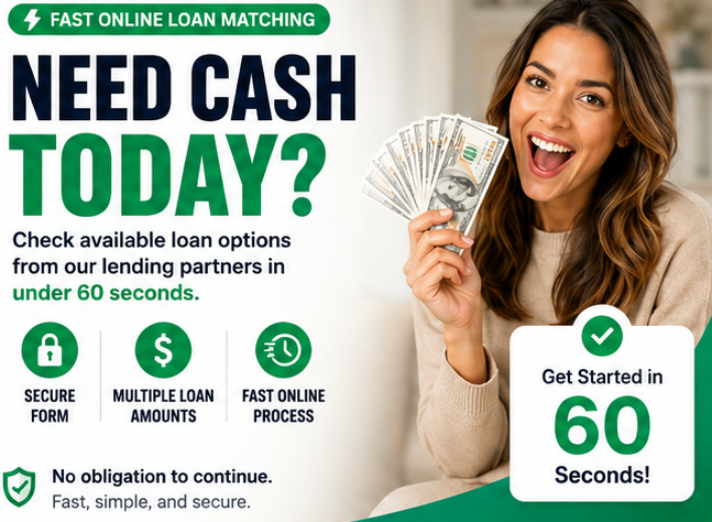 Person checking loan options online